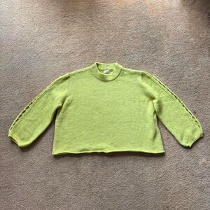 World Market Green Knit Sweater OS